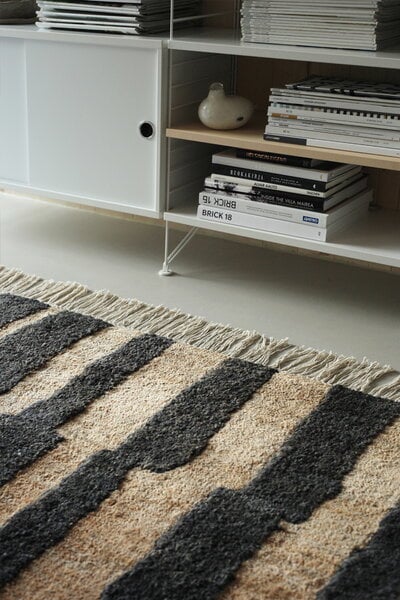 Other rugs & carpets, Pilari rug, bamboo - wool, carbon - brown, Brown